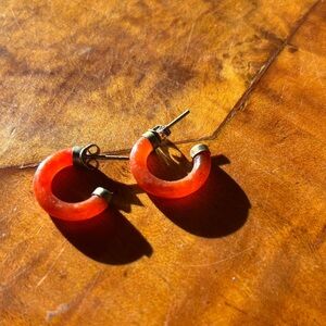 Liberty Orange Hoop Earrings